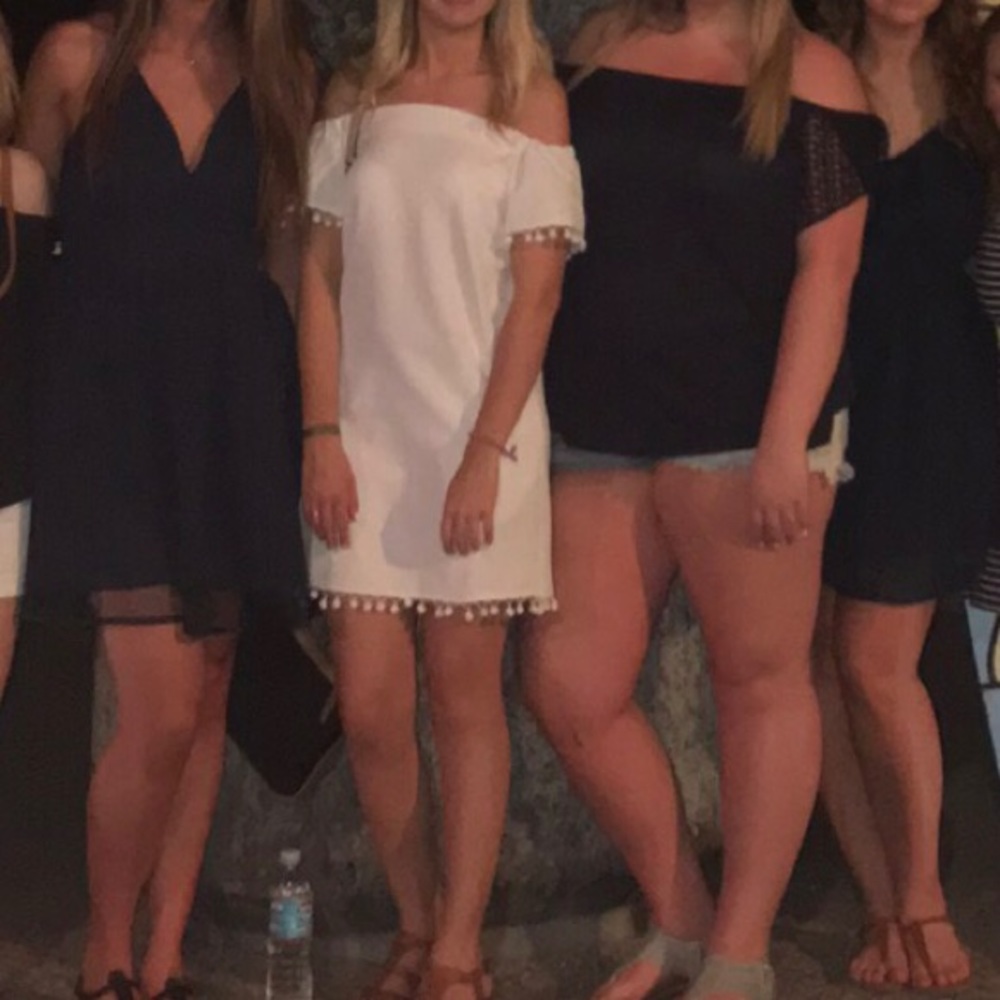 Willow and Clay white off the shoulder dress